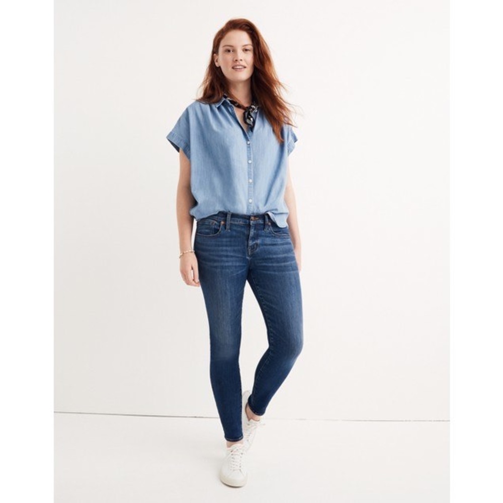 Madewell skinny skinny ankle jeans in Ames wash